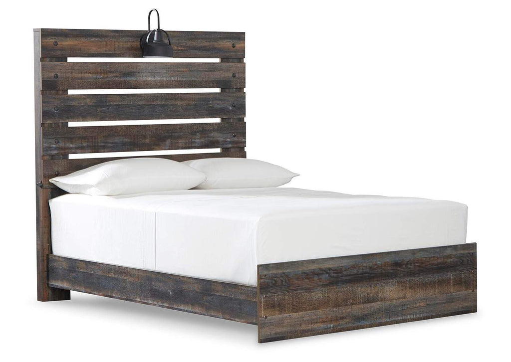 Drystan Full Panel Bed with Dresser and Nightstand angled view
