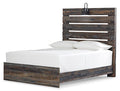 Drystan Full Panel Bed in Multi, angle view