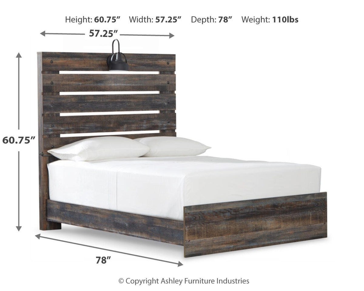 Drystan Full Panel Bed in Multi, alternate view 4