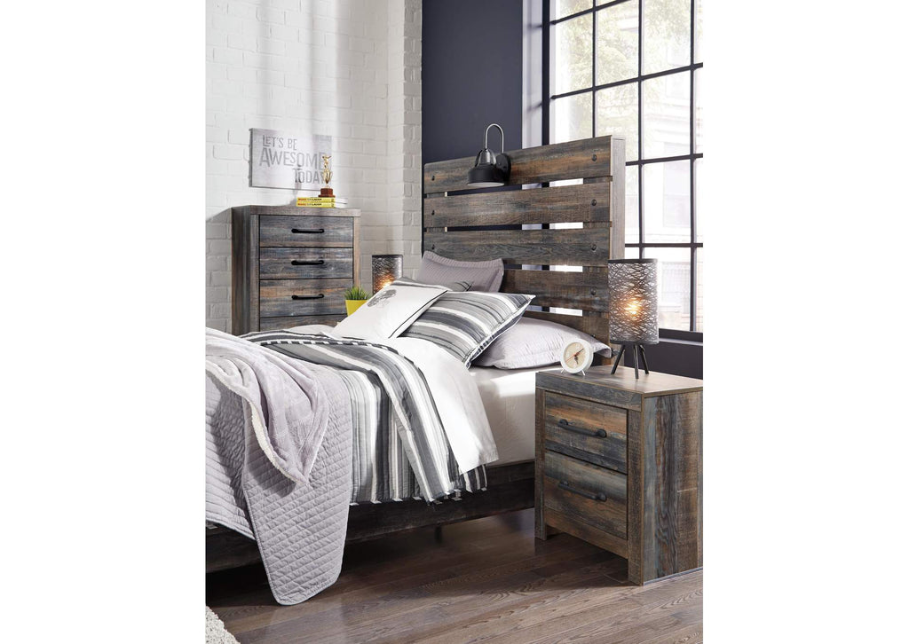 Drystan Full Panel Bed with Nightstand