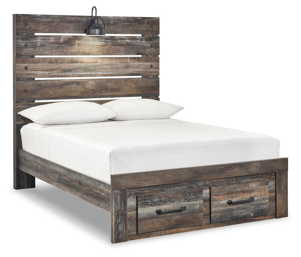 Drystan Full Panel Bed with 2 Storage Drawers - image 3