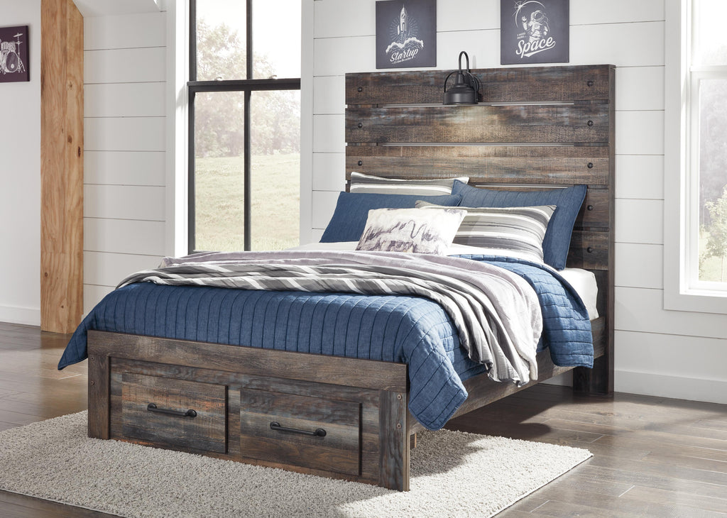 Drystan Full Panel Bed with 2 Storage Drawers - image 4