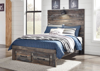 Drystan Full Panel Bed with 2 Storage Drawers - image 1