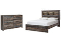 Drystan Queen Bookcase Bed with Dresser