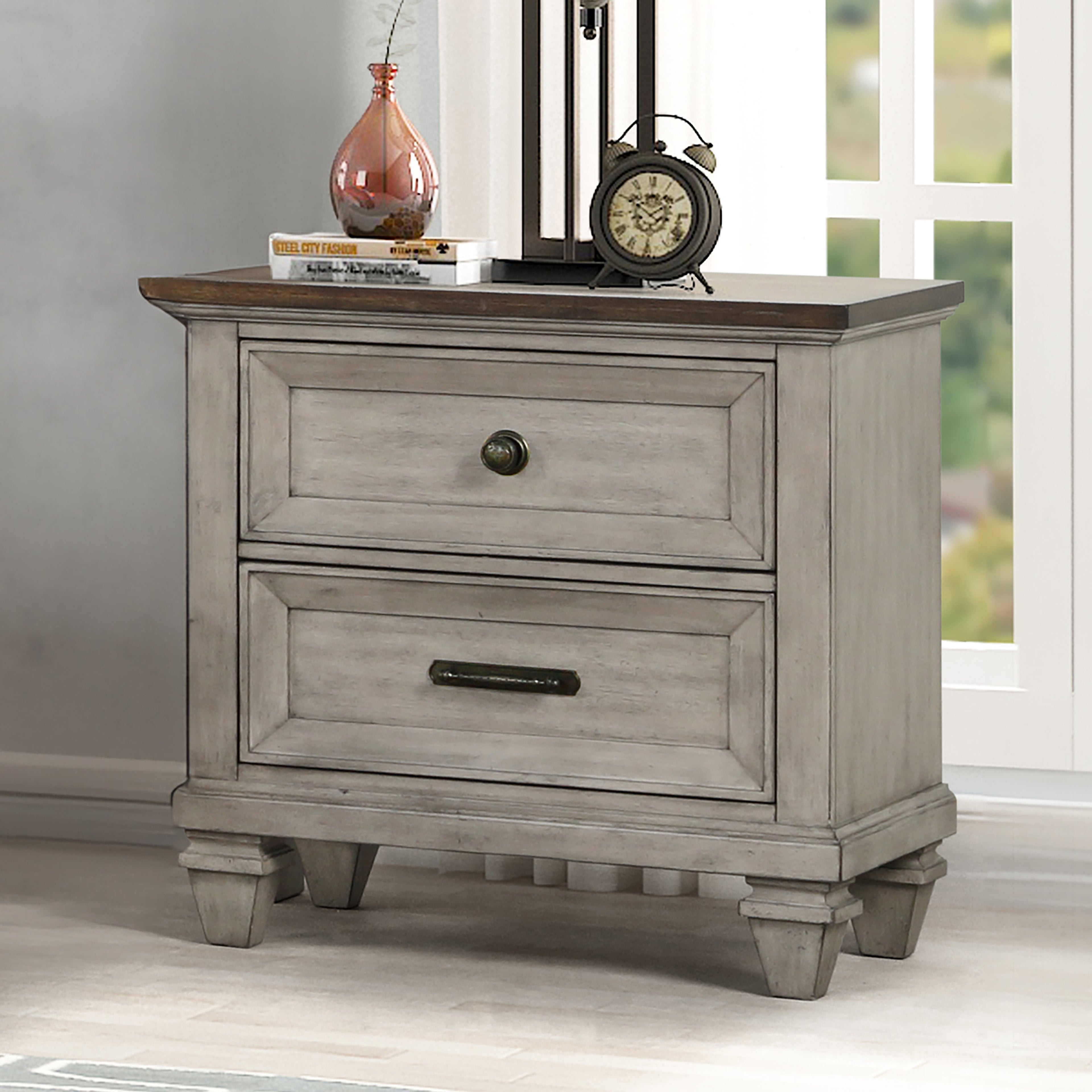 Mariana Nightstand w/Usb-Vintage Creme