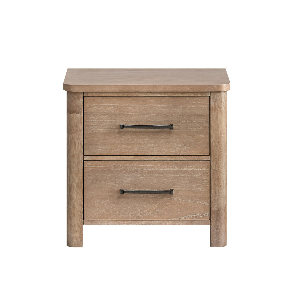 Anika 2 Drawer Nightstand-Natural