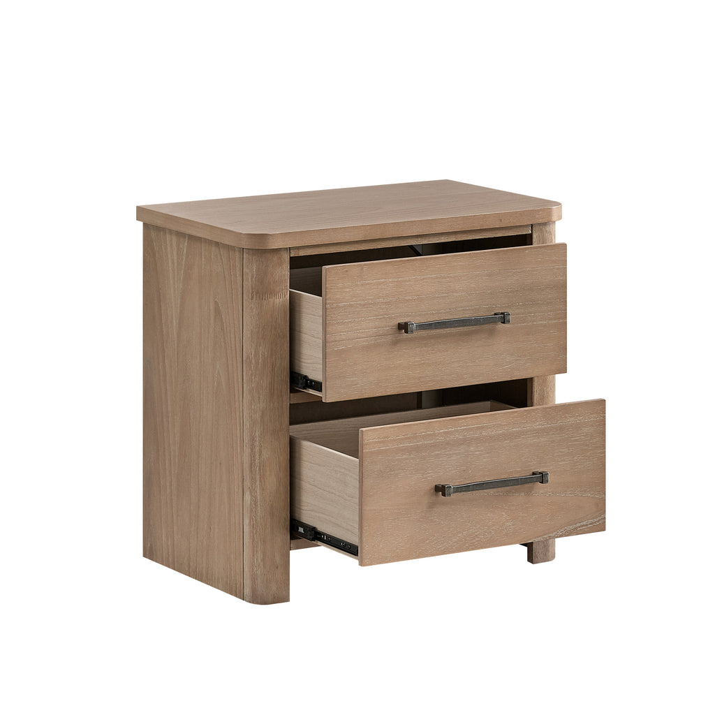 Anika 2 Drawer Nightstand-Natural