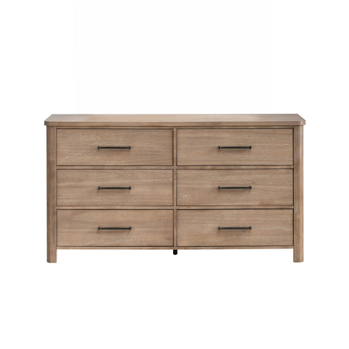 Anika 6 Drawer Dresser-Natural