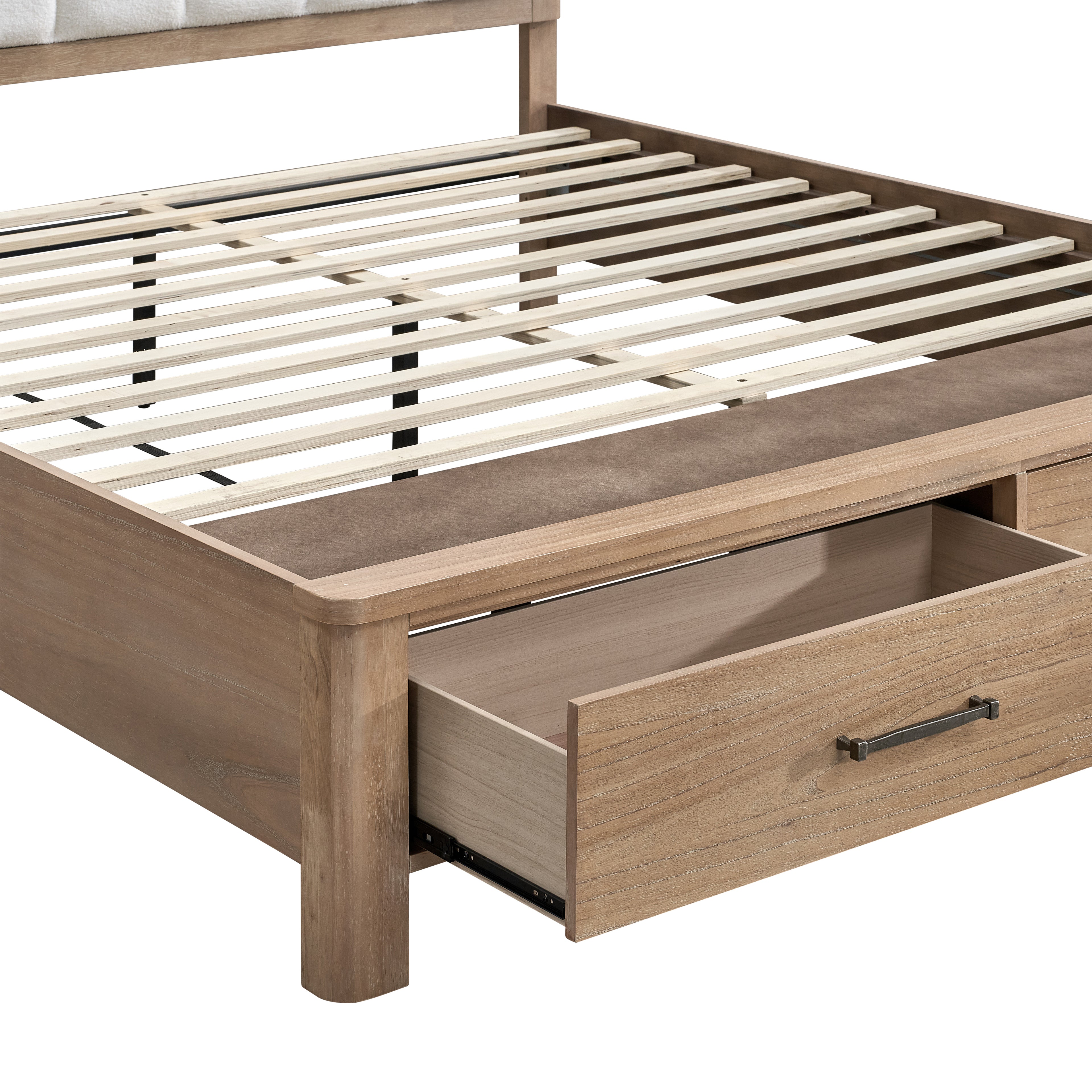 Anika K Upholstered King Bed - White