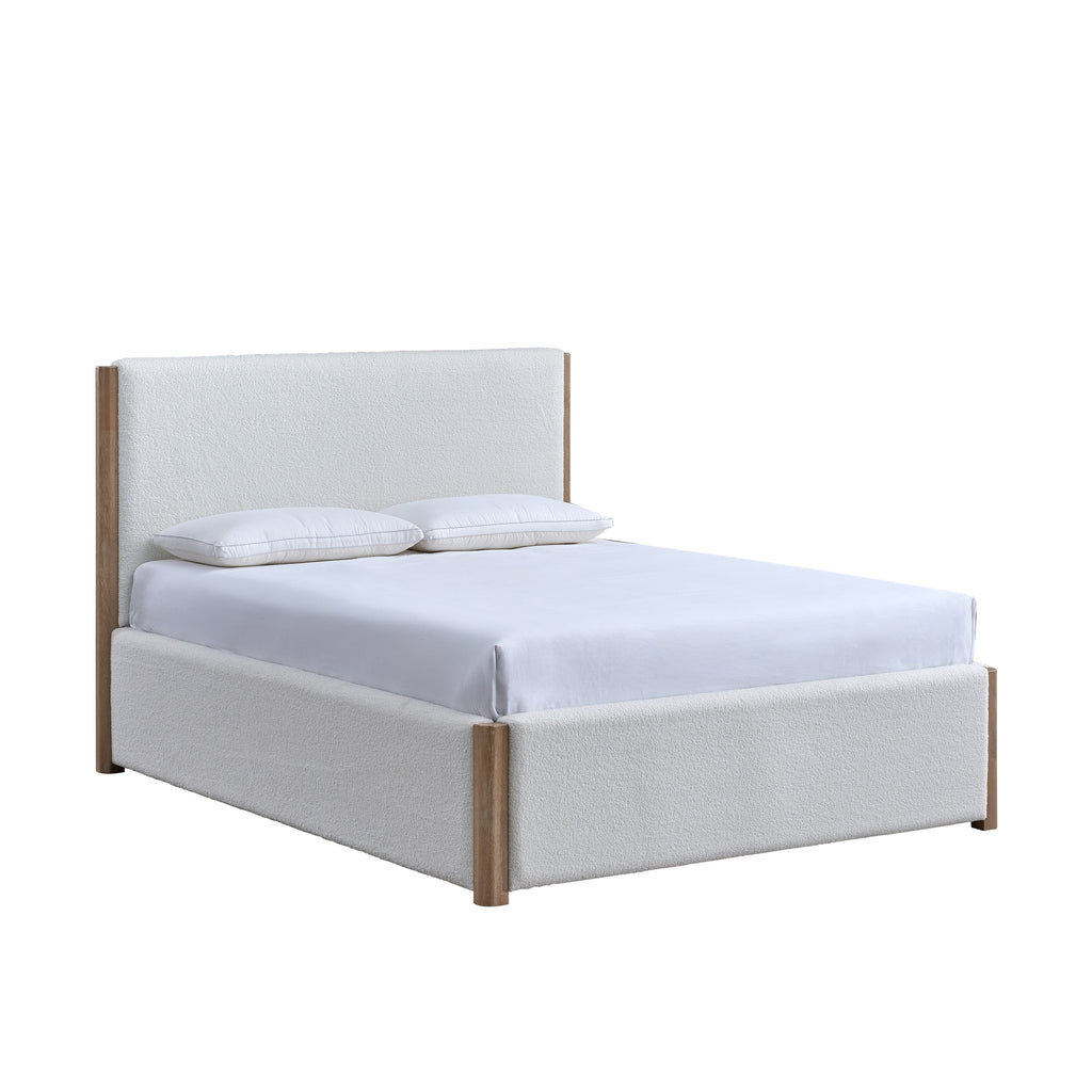 Anika Upholstered Cal King Bed - White