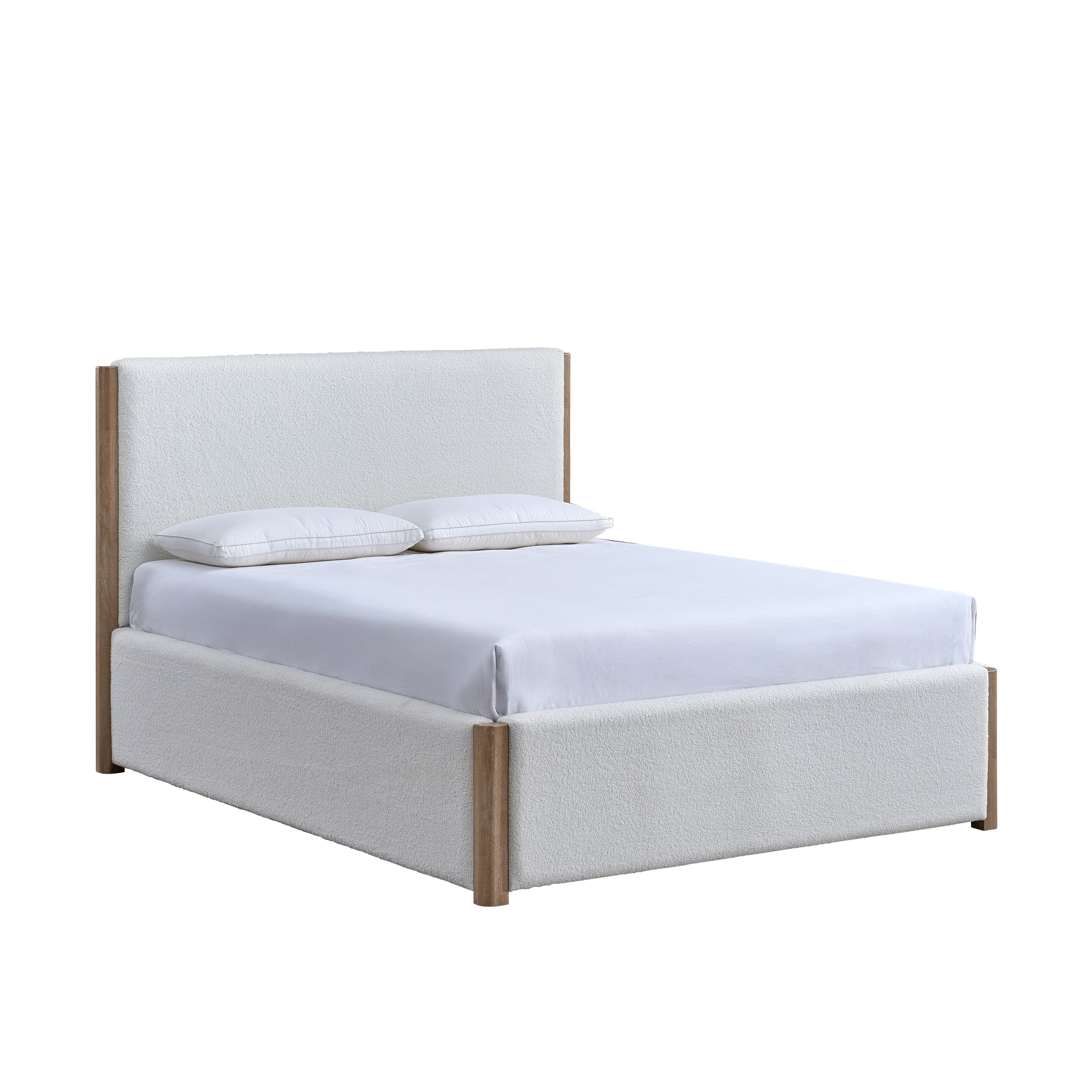 Anika Upholstered Cal King Bed - White