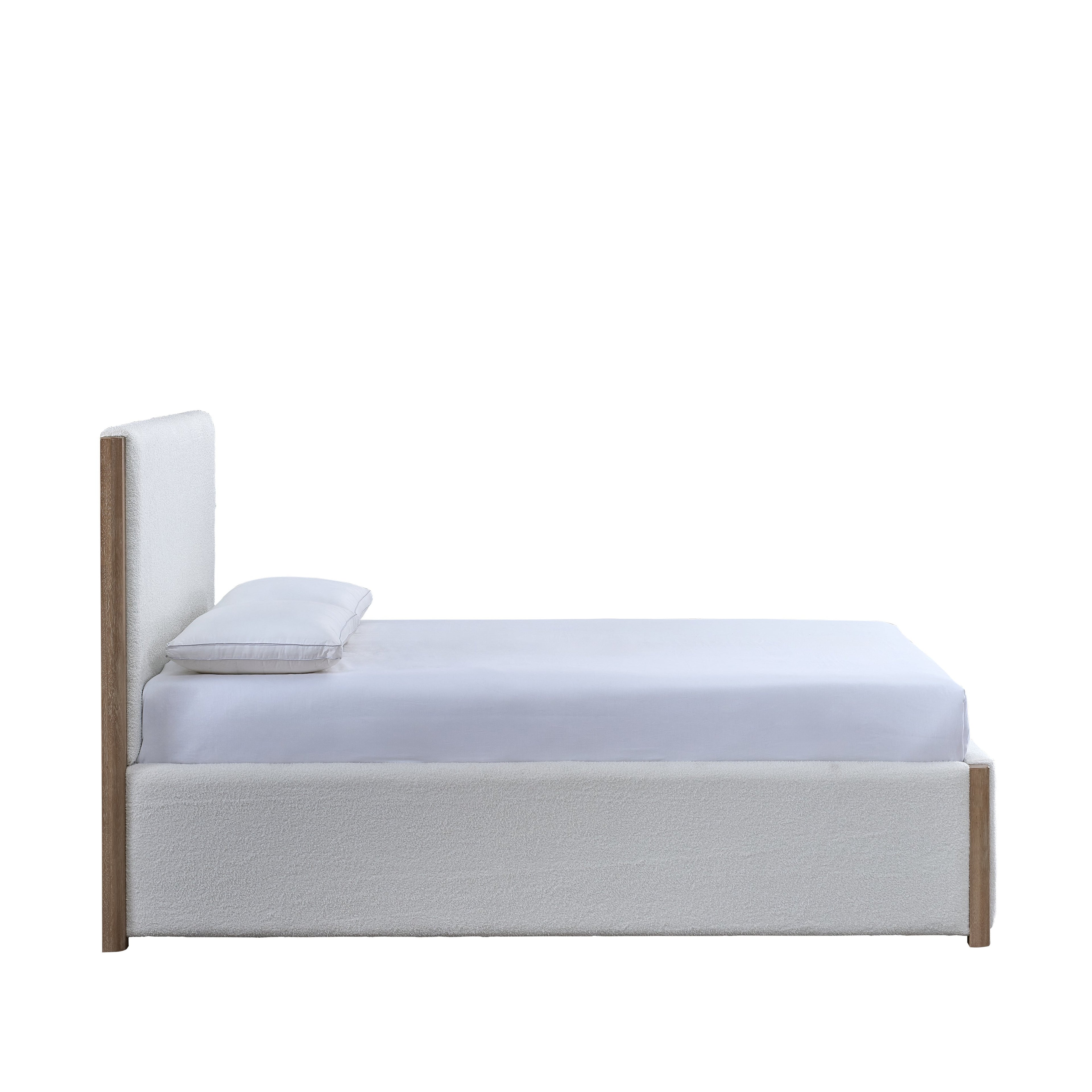 Anika Upholstered Cal King Bed - White