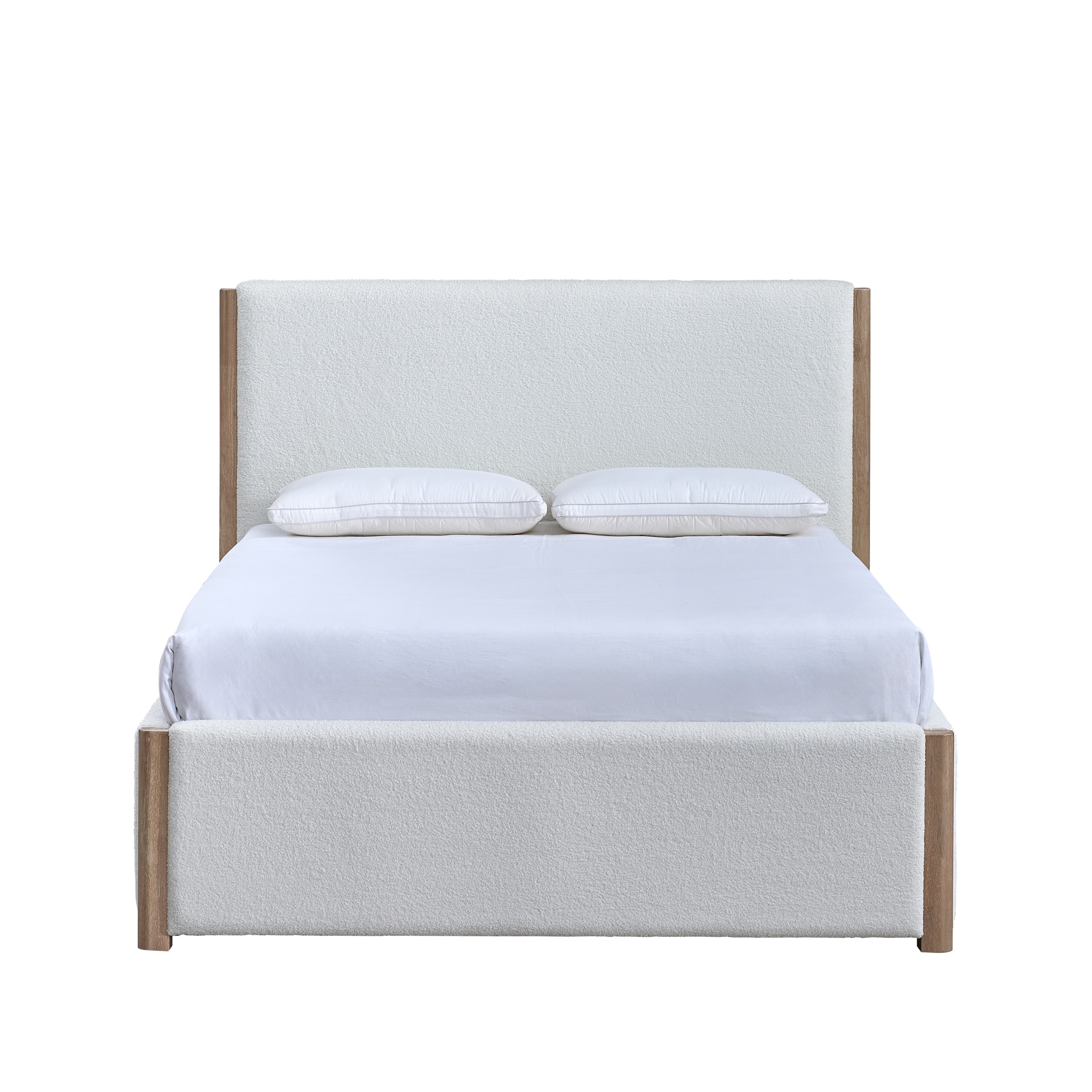 Anika Upholstered Cal King Bed - White