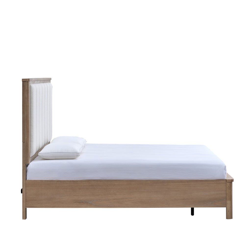 Anika Upholstered Cal King Bed - White