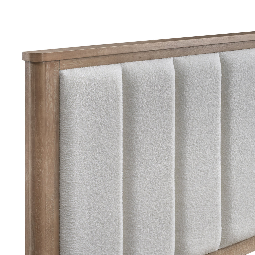 Anika Upholstered Cal King Bed - White