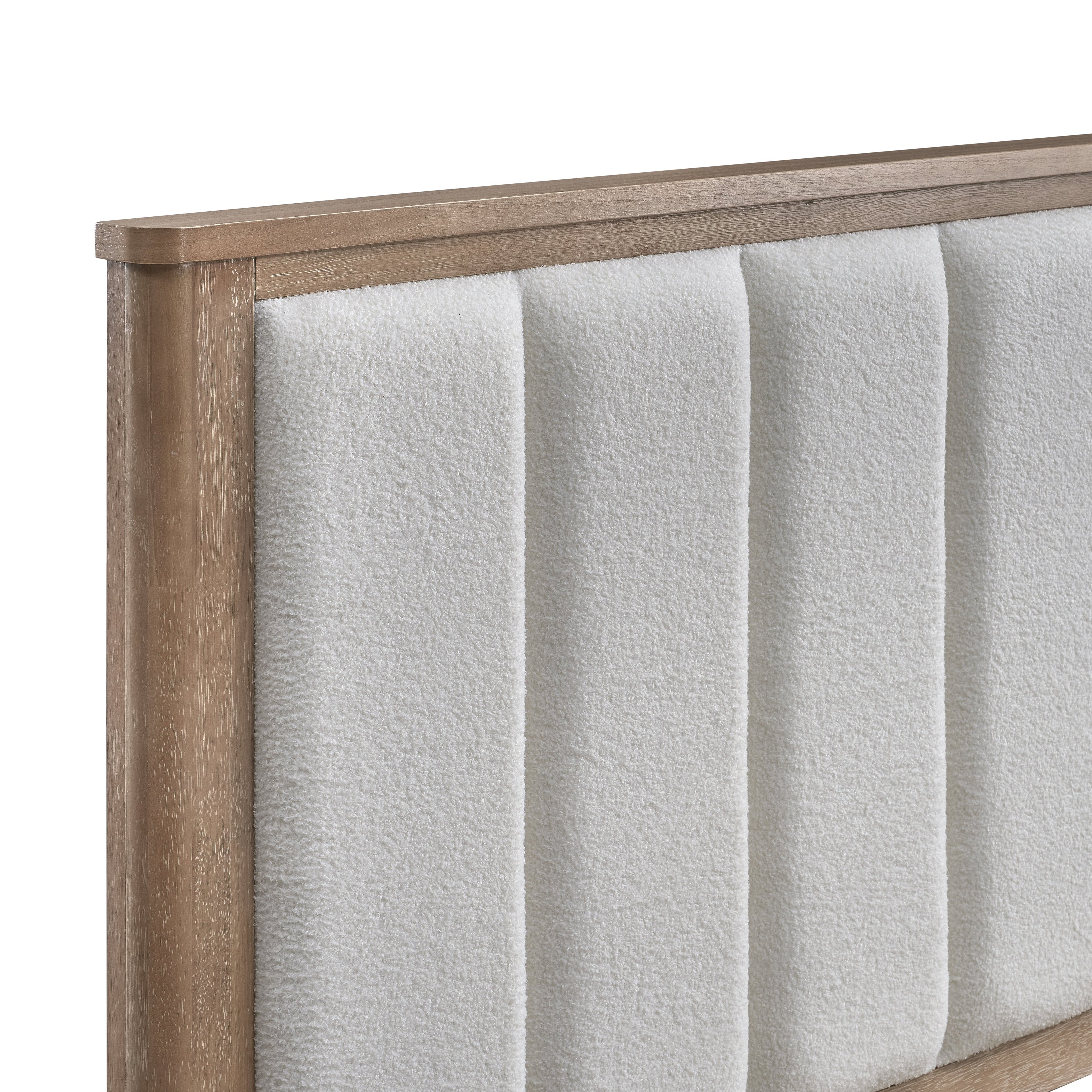 Anika Upholstered Cal King Bed - White
