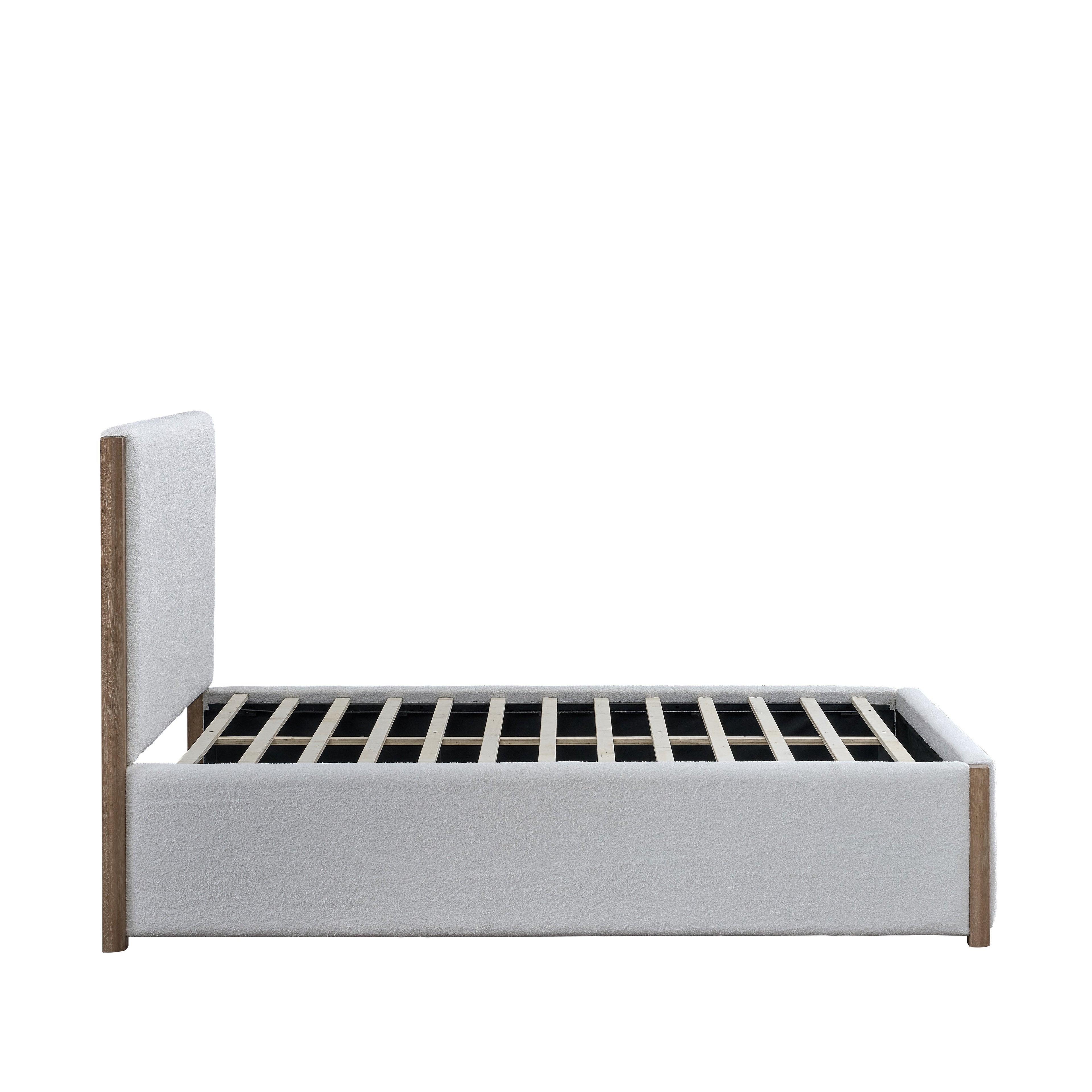 Anika Upholstered Panel Queen Bed - White