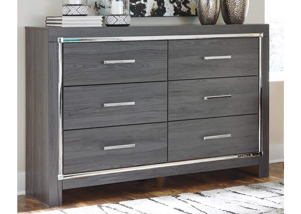 Lodanna Full Panel Bed with 2 Storage Drawers with Dresser room view