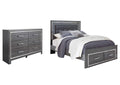 Lodanna Queen Panel Bed with 2 Storage Drawers with Dresser
