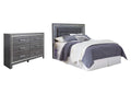 Lodanna Queen/Full Upholstered Panel Headboard Bed with Dresser