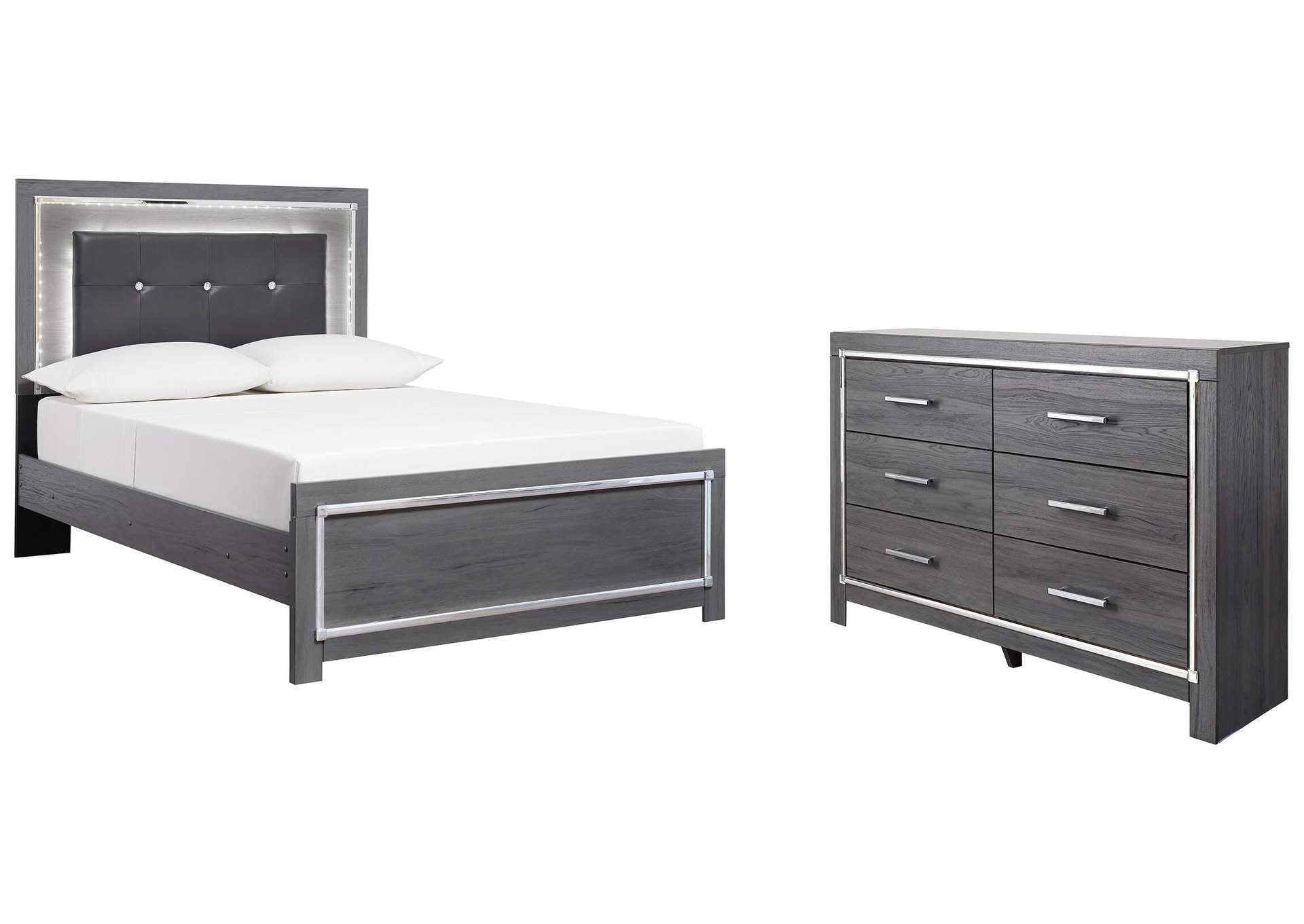 Lodanna Full Panel Bed with Dresser