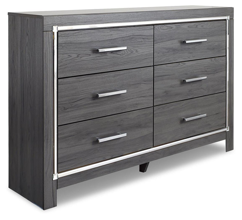 Lodanna Dresser in Gray, angle view