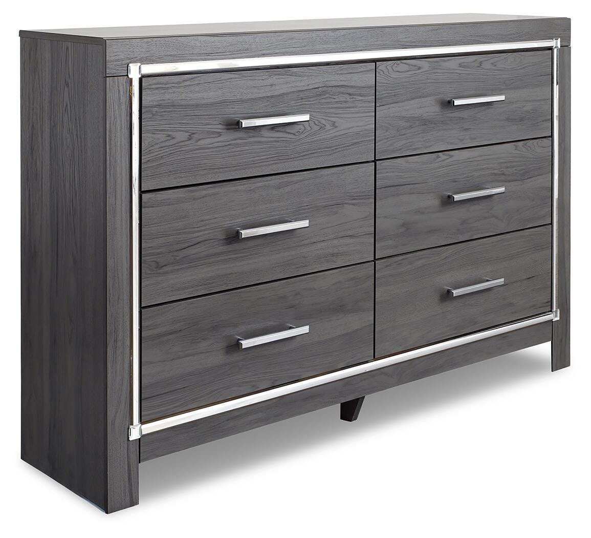 Lodanna Dresser in Gray, angle view