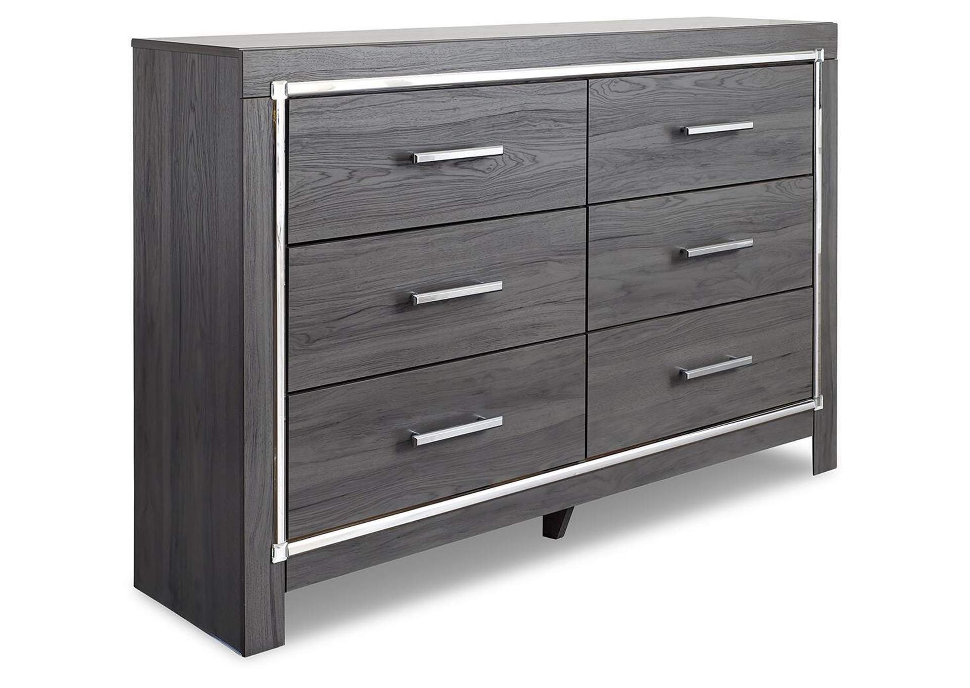 Lodanna Full Panel Bed with Dresser angled view