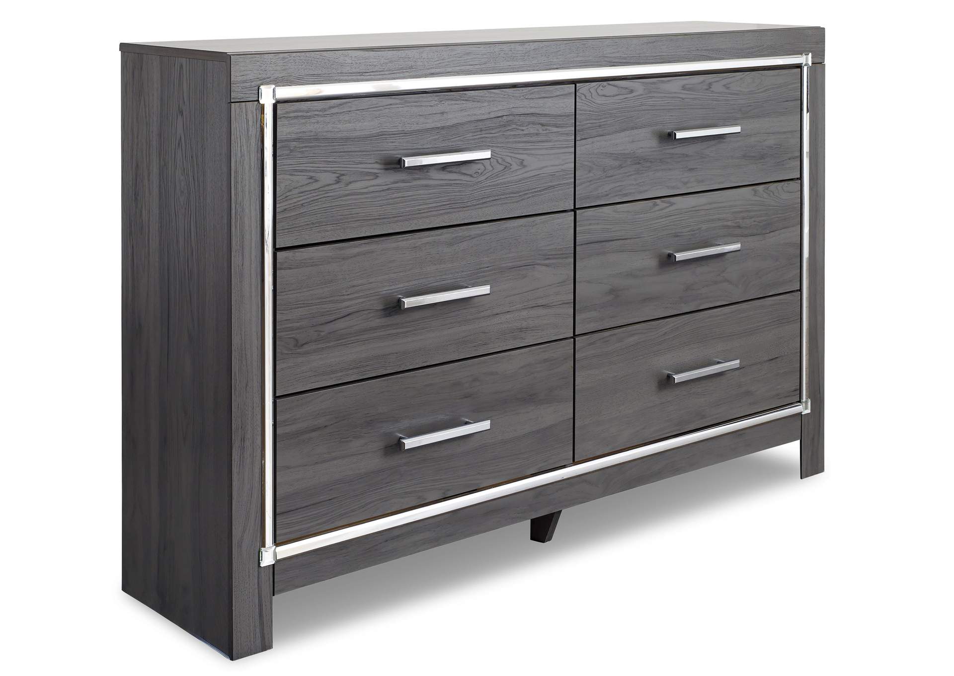 Lodanna Queen Panel Bed with Dresser angled view