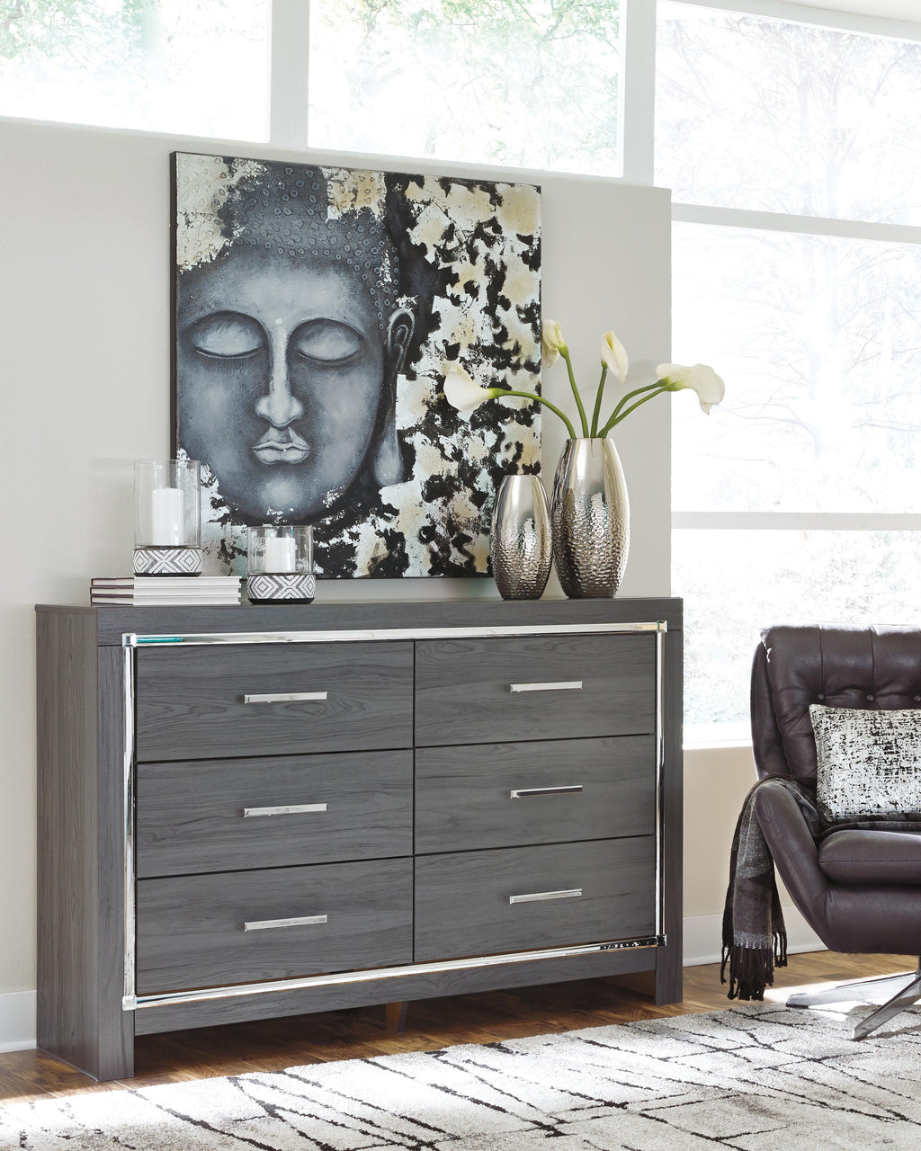 Lodanna Dresser in Gray, alternate view 3