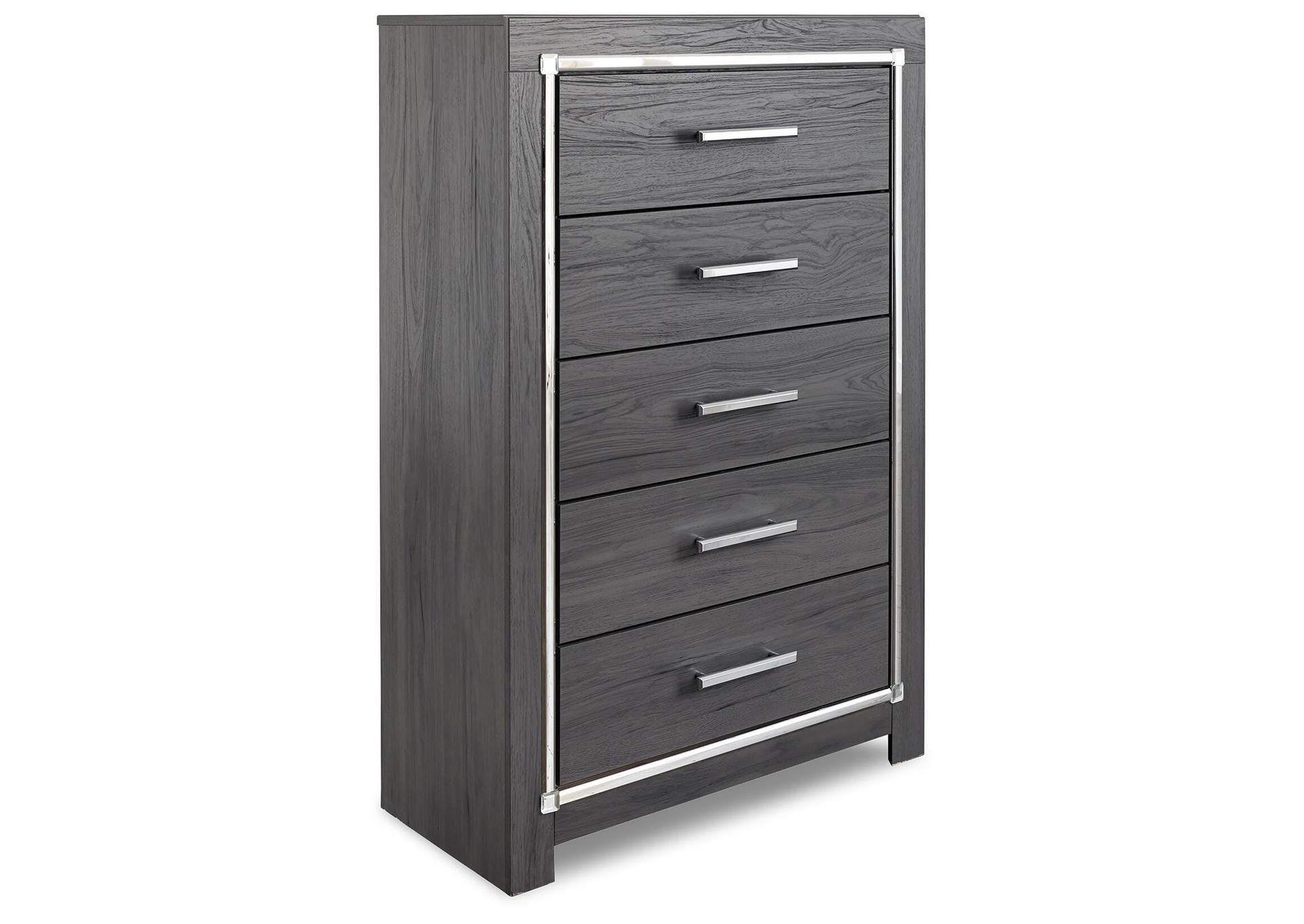 Lodanna Full Panel Bed with Mirrored Dresser, Chest and Nightstand angled view