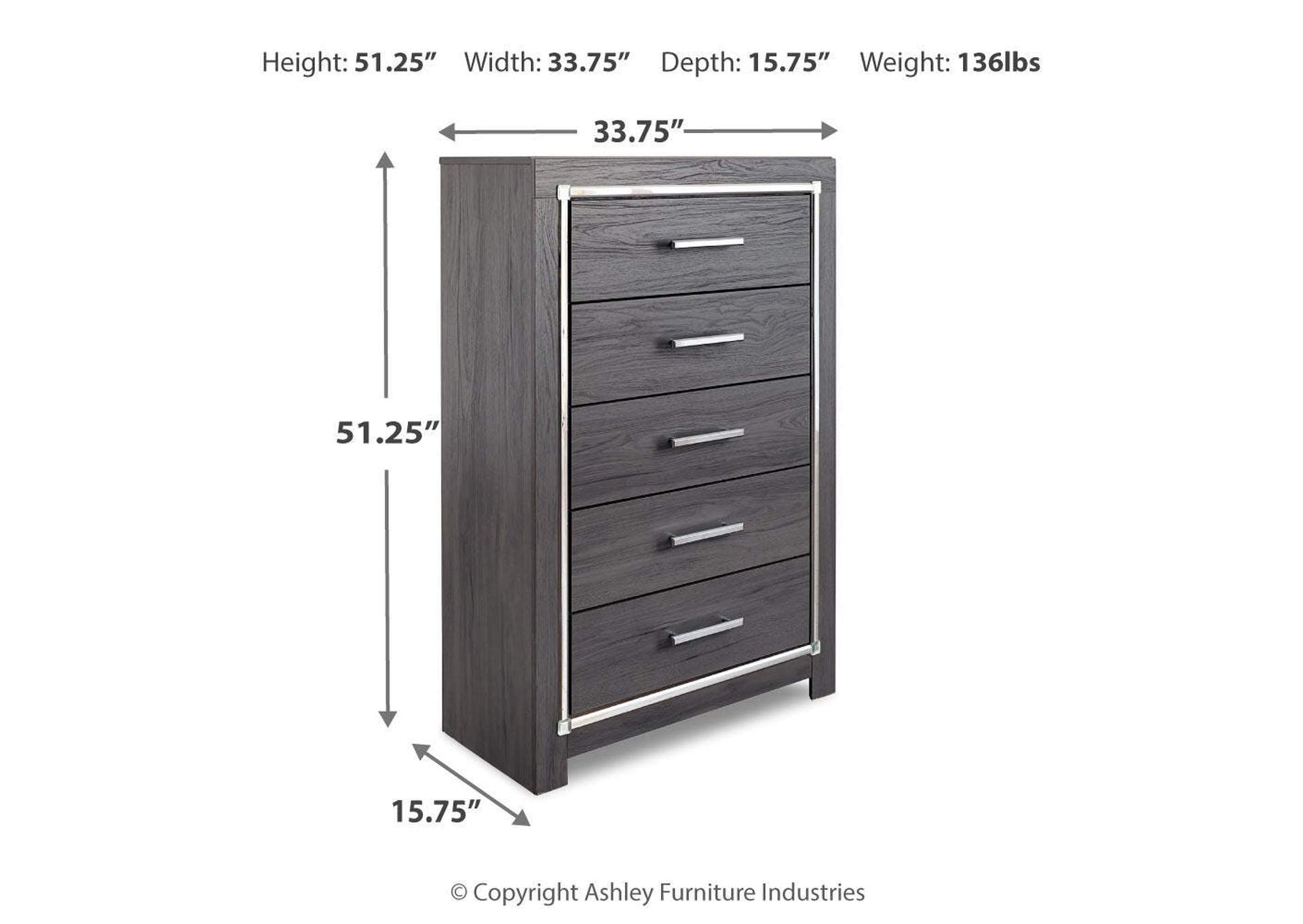 Lodanna Queen/Full Upholstered Panel Headboard Bed with Mirrored Dresser, Chest and Nightstand dimensions
