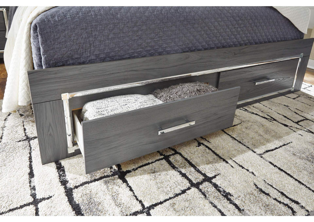 Lodanna Full Panel Bed with 2 Storage Drawers detail