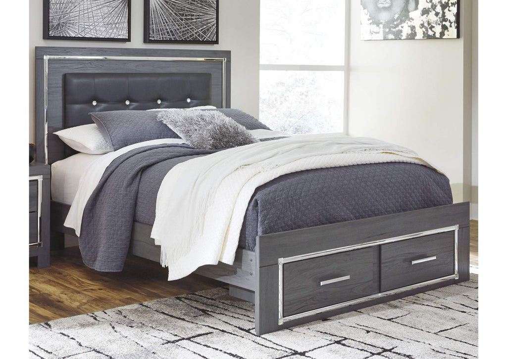 Lodanna Queen Panel Bed with 2 Storage Drawers room view