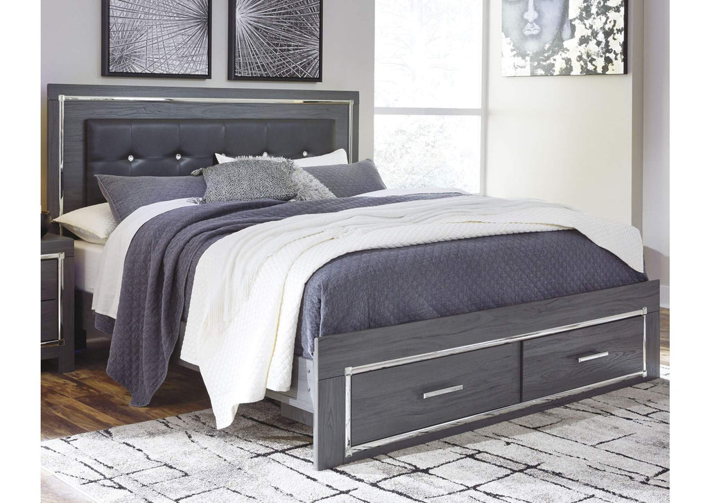 Lodanna King Panel Bed with 2 Storage Drawers room view