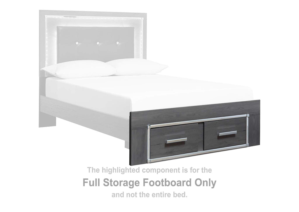 Lodanna Full Panel Bed with 2 Storage Drawers