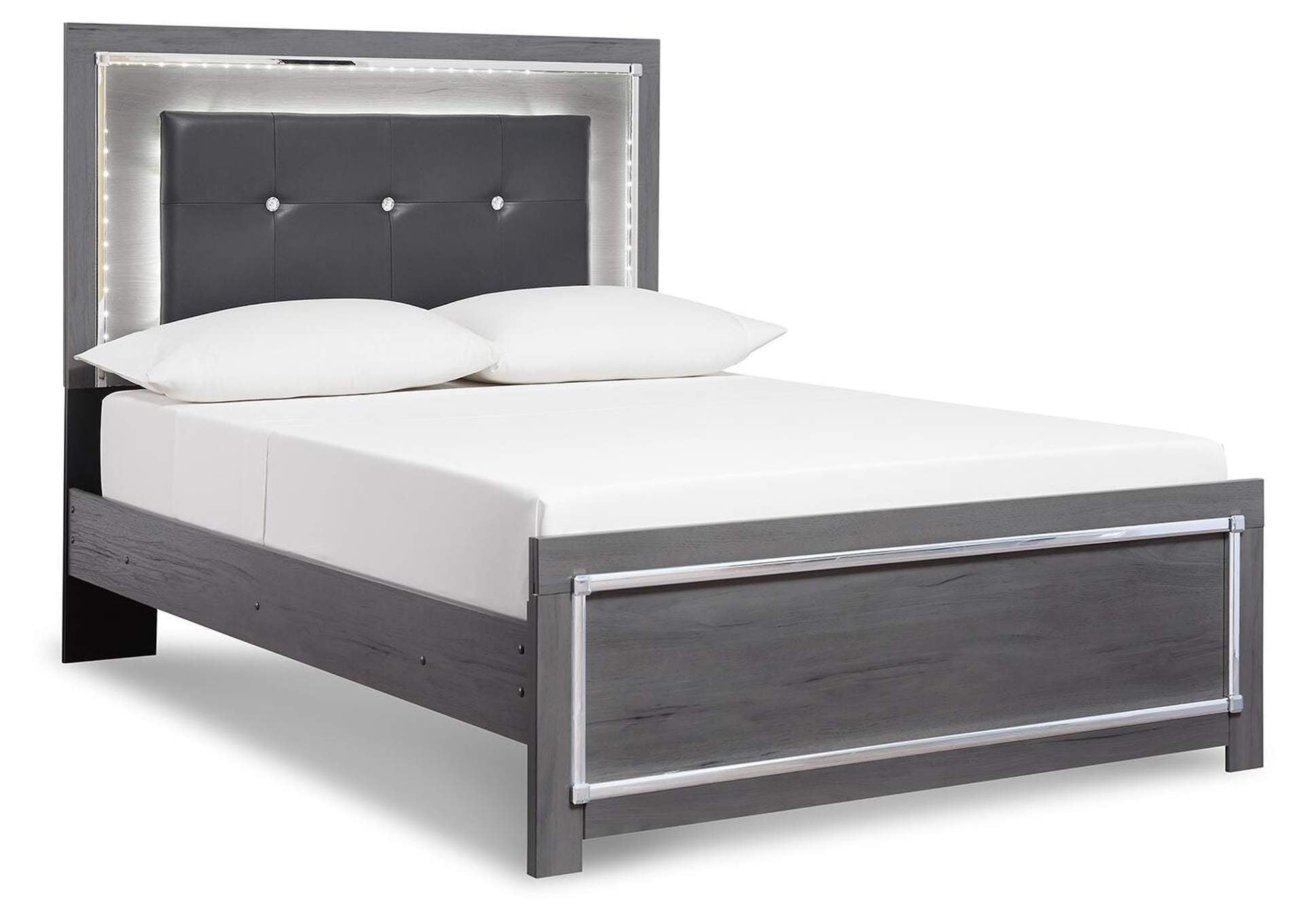 Lodanna Queen Panel Bed with Mirrored Dresser