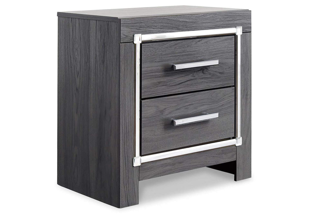 Lodanna Full Panel Bed with Mirrored Dresser and 2 Nightstands