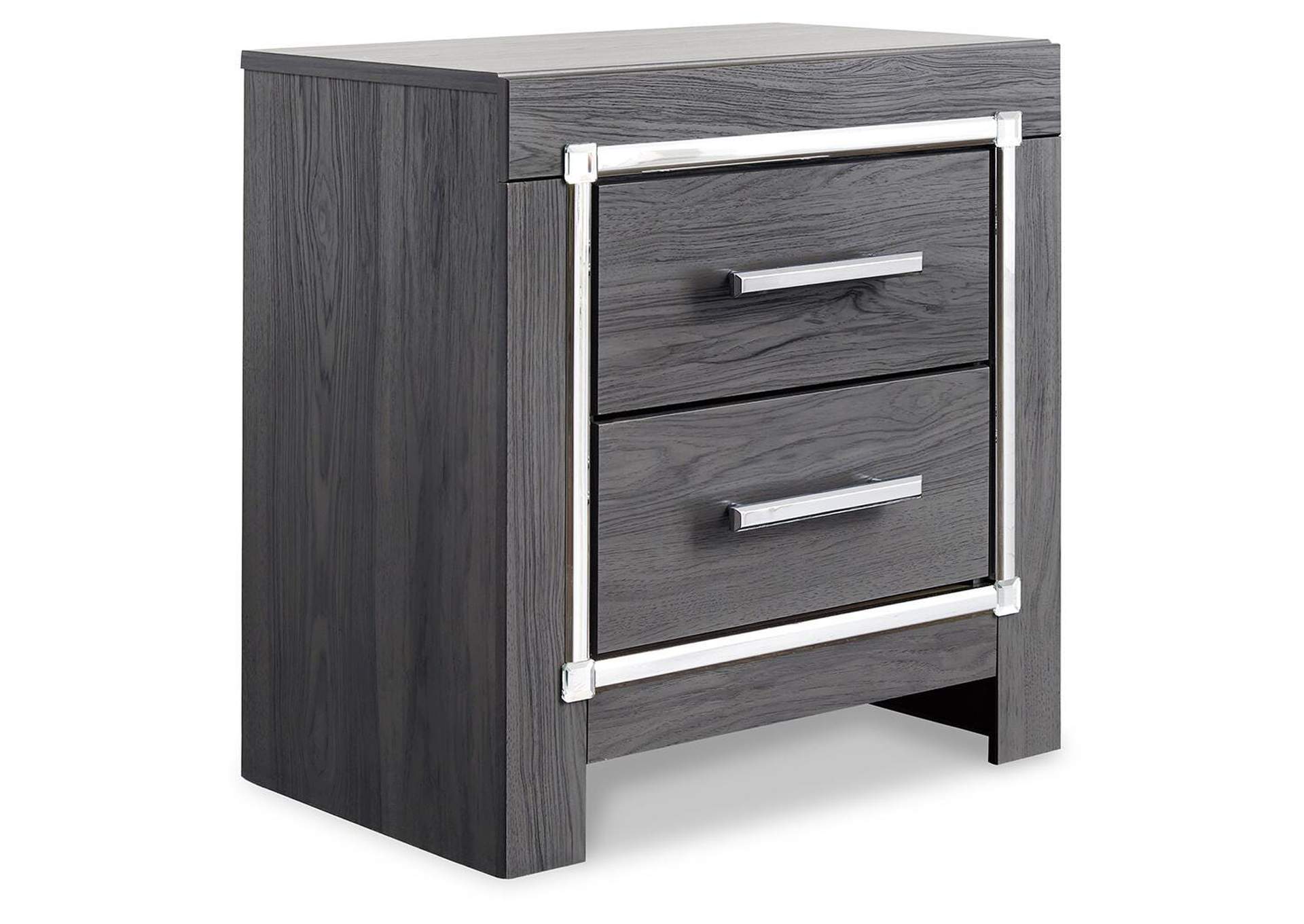 Lodanna Queen Panel Bed with Mirrored Dresser and Nightstand