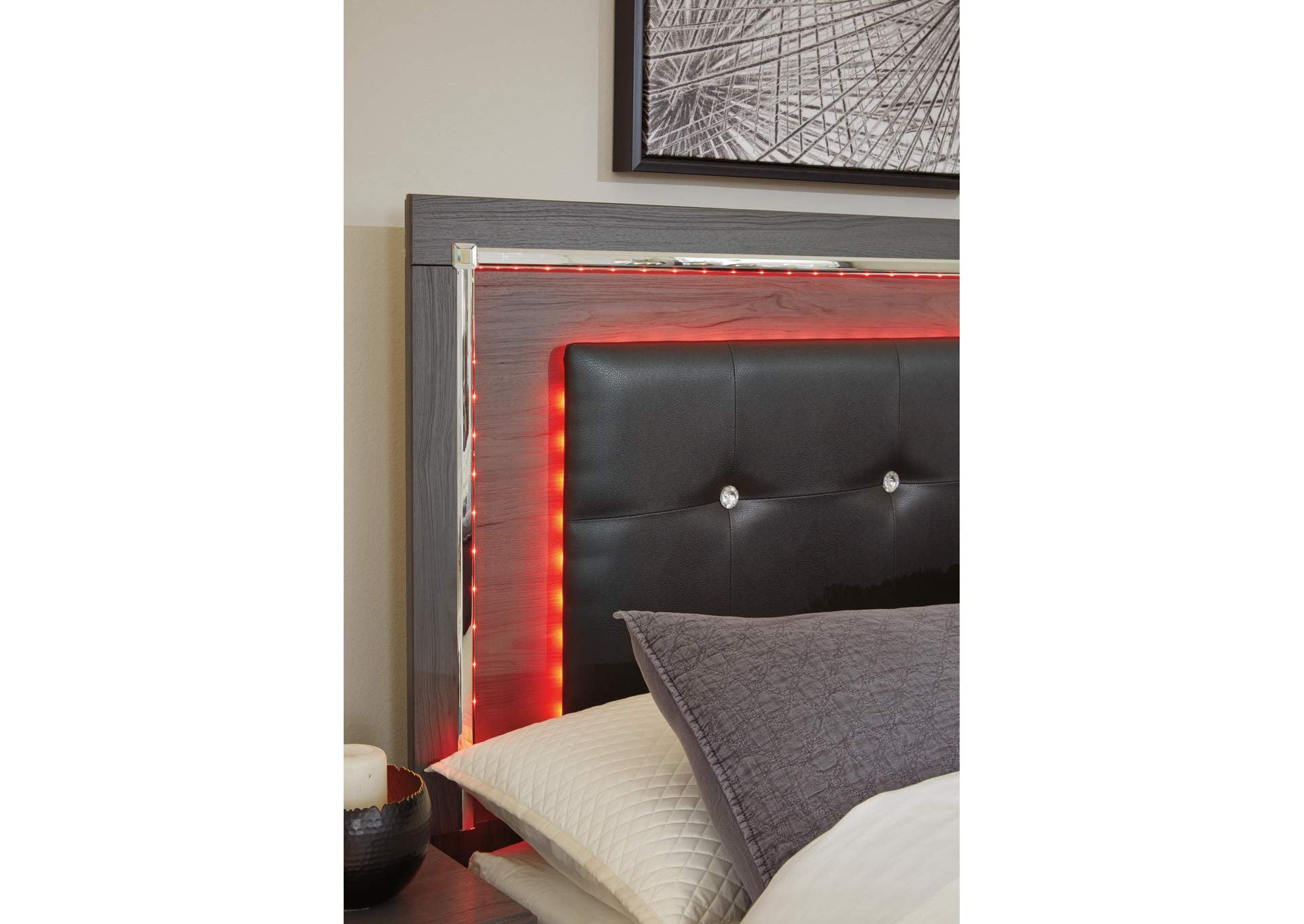 Lodanna Full Panel Bed with 2 Storage Drawers