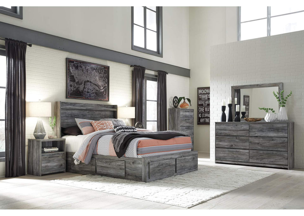 Baystorm King Panel Bed with 4 Storage Drawers