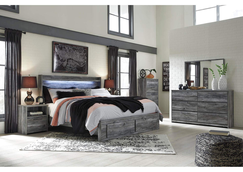 Baystorm King Panel Bed with 2 Storage Drawers