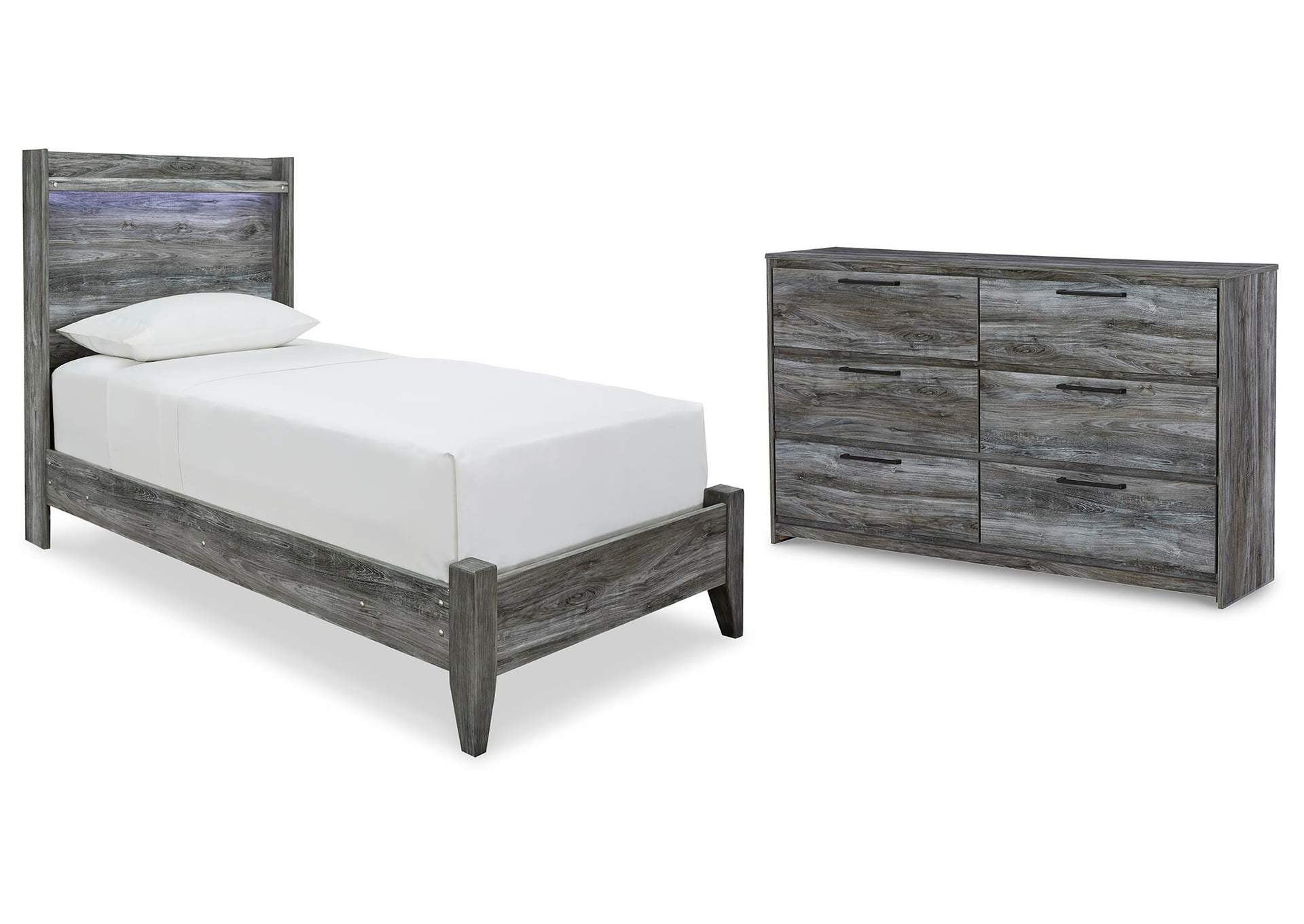 Baystorm Twin Panel Bed and Dresser