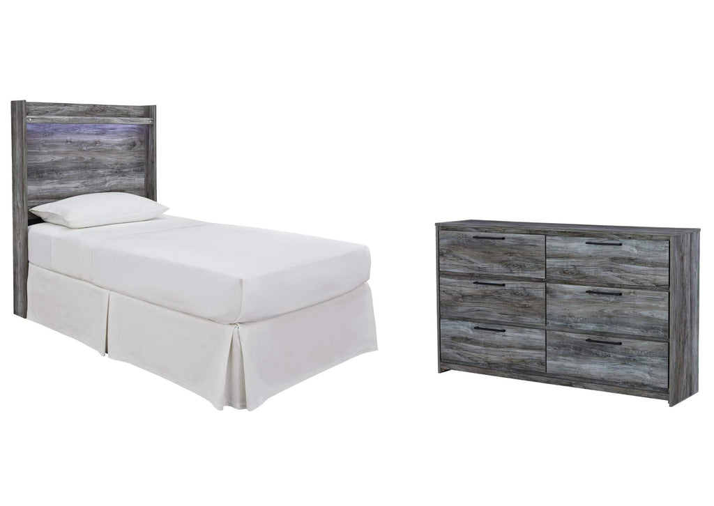 Baystorm Twin Panel Headboard Bed with Dresser