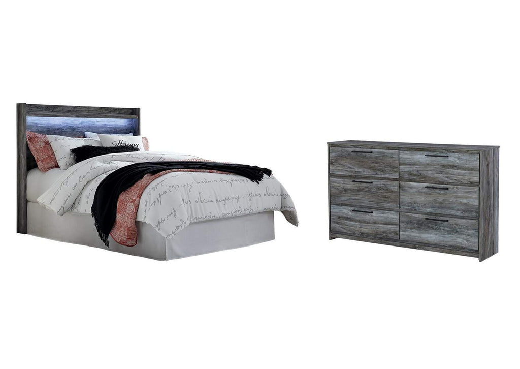 Baystorm Queen Panel Headboard Bed with Dresser