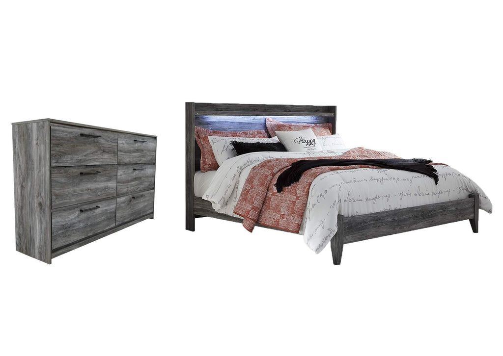 Baystorm King Panel Bed and Dresser
