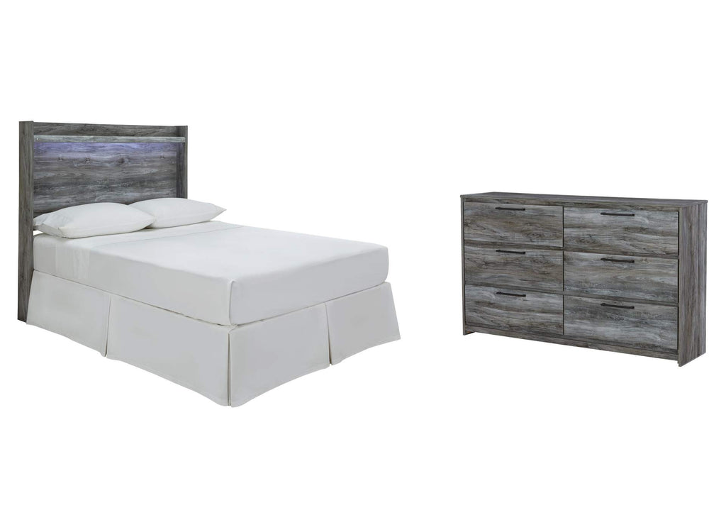 Baystorm Full Panel Headboard Bed with Dresser