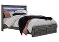 Baystorm Queen Panel Bed with 2 Storage Drawers with Dresser