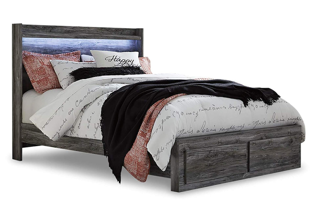 Baystorm Queen Panel Bed with 2 Storage Drawers and Chest
