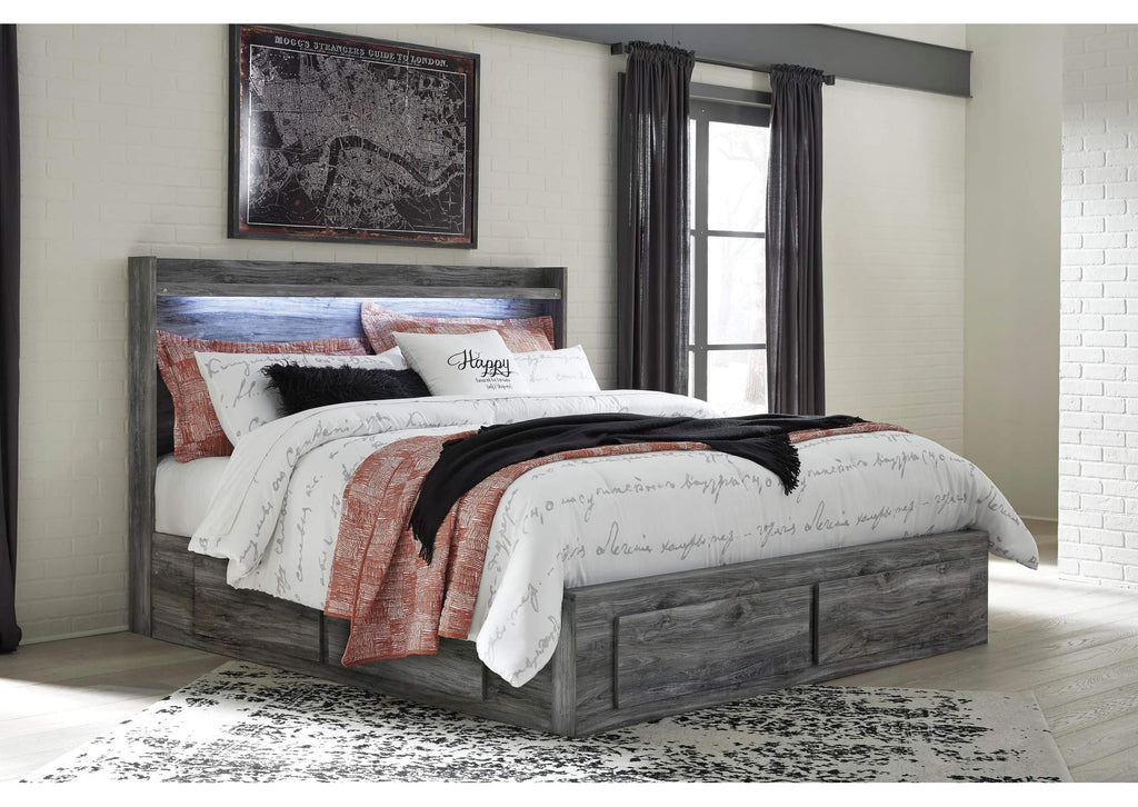 Baystorm King Panel Bed with 4 Storage Drawers